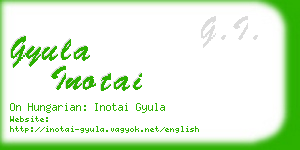 gyula inotai business card